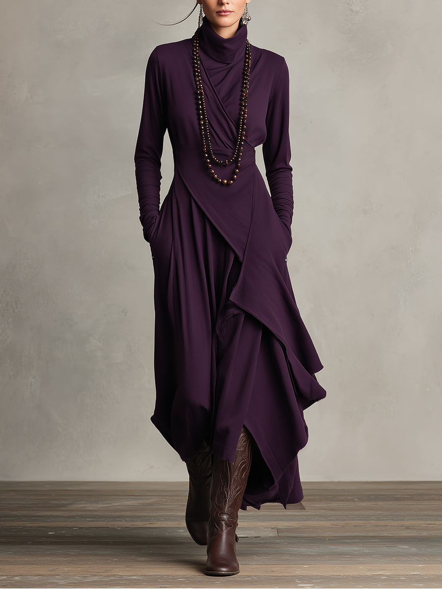 purple bohemian maxi dress Mulberry Purple Boho Floral Print Maxi Dress