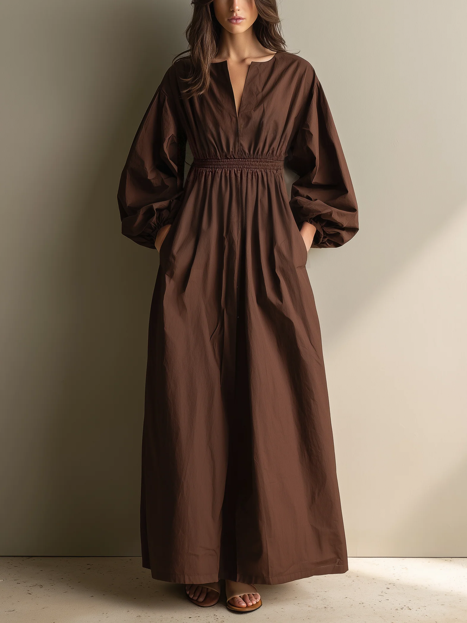 long sleeve cotton casual maxi dress for women Cotton Maxi Maxi Dresses With Sleeves Online Buy VERO MODA Women Green Floral Cotton Maxi Dress