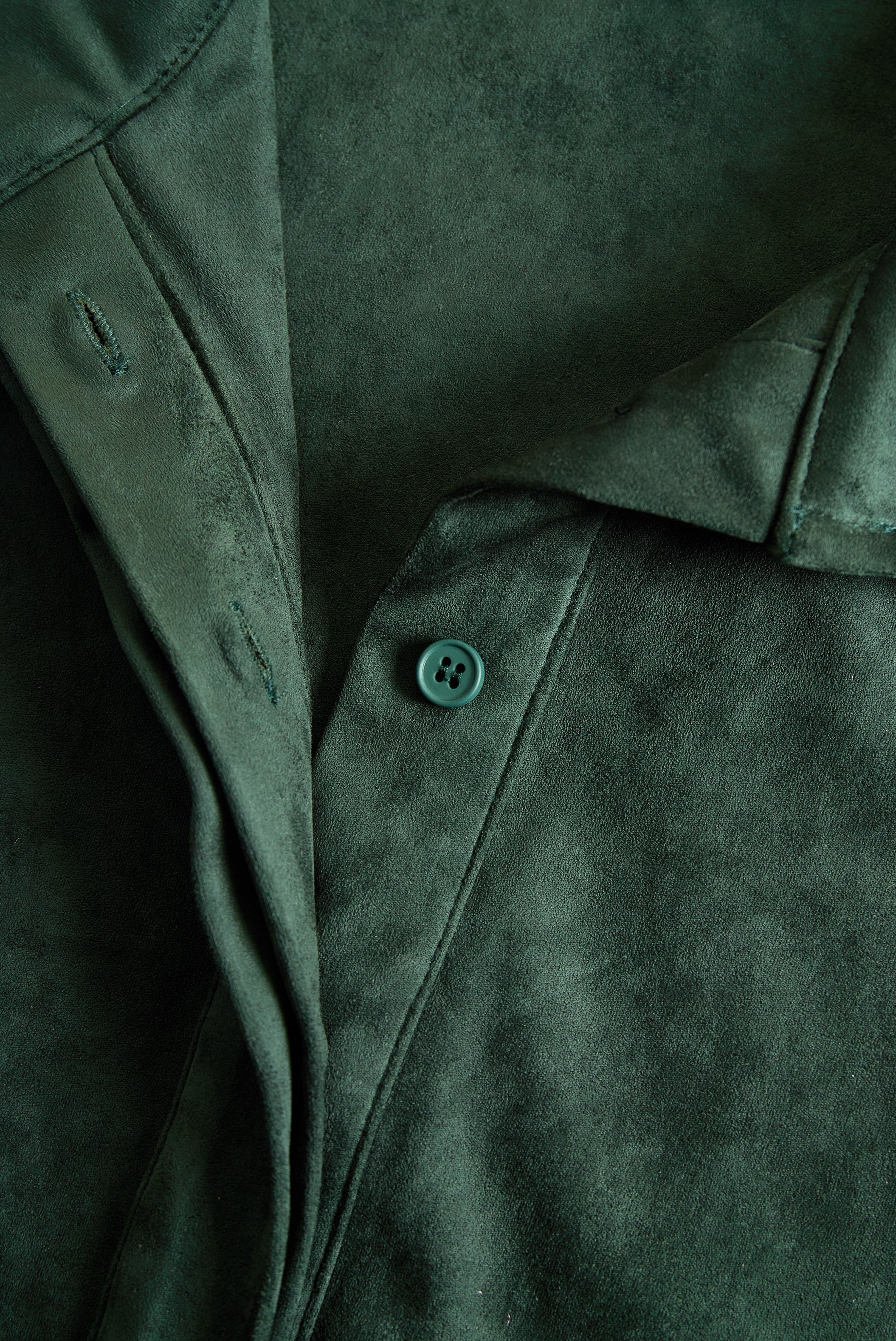 Women's Loose Suede Lapel Long Sleeve Midi Dress MDA1530H1Y