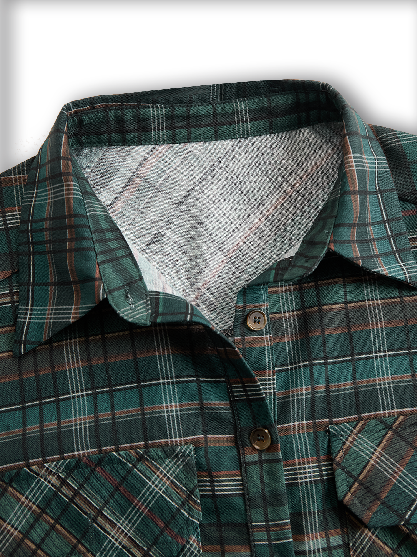 Women's Printed Plaid Lapel Single-Breasted Shirt Maxi Dress MDA1249H1Y