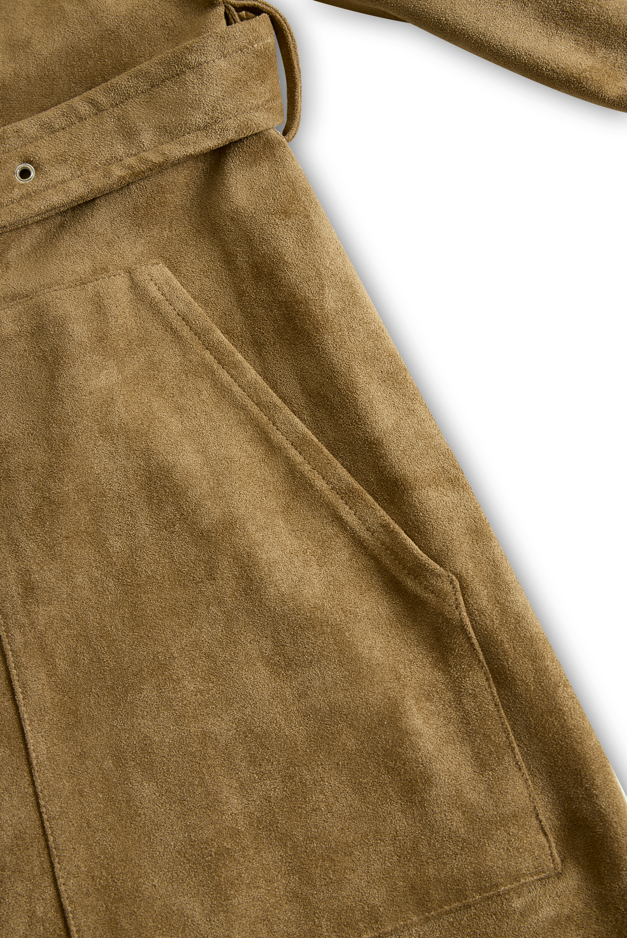 Women's Fashion Suede Single Breasted Lapel Long Sleeve Midi Dress MDA1867H7Y