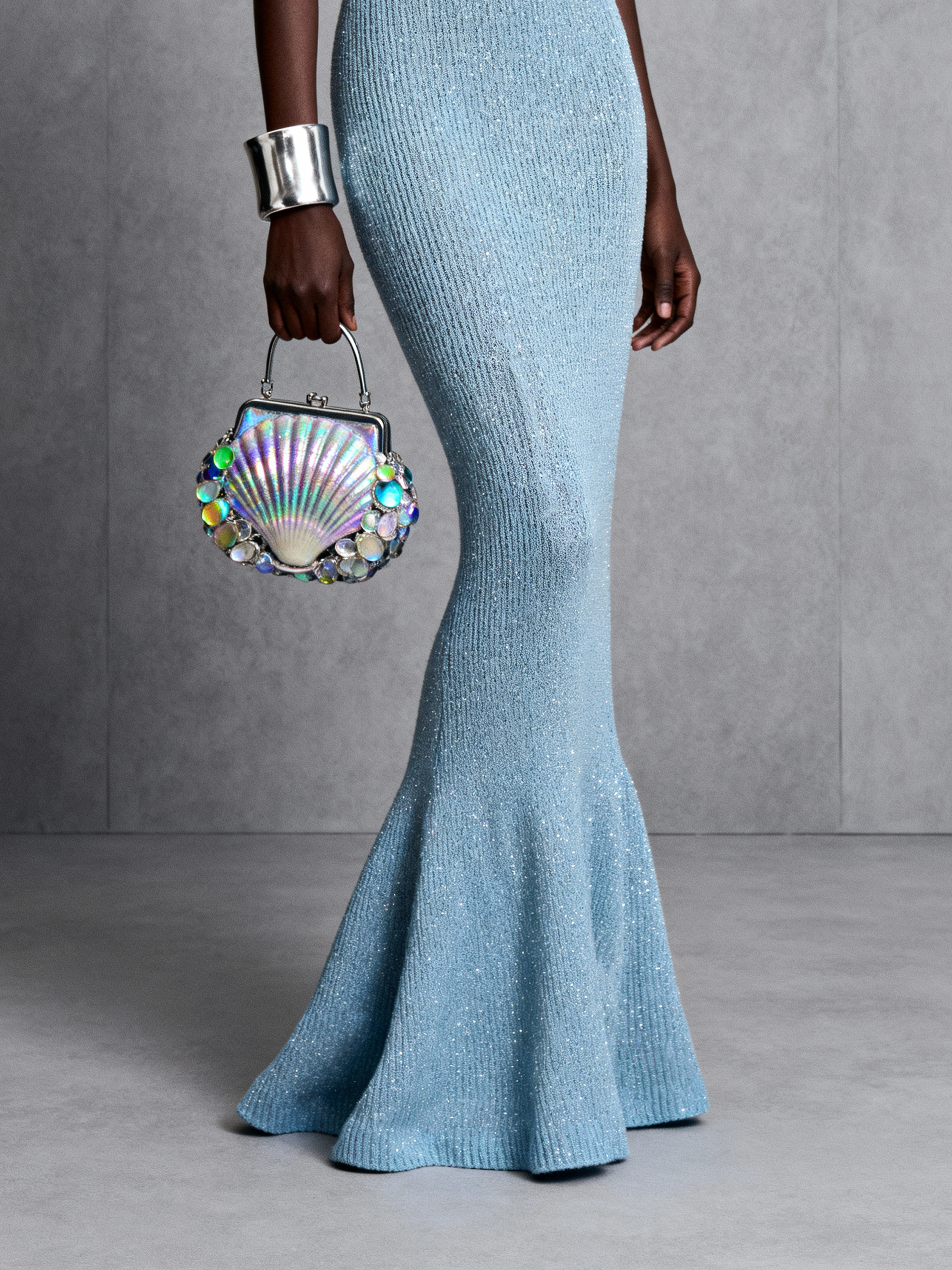 Women's Minimalist Knitted Halter Neck Cowl Neck Sleeveless Maxi Dress MDZ0667A9Y