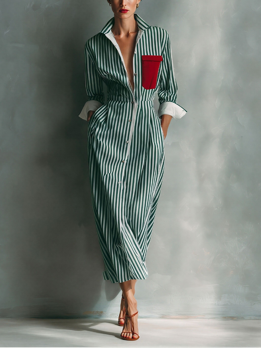 red and green striped dress Stripes never go out of style These striped dresses are the kind of pieces you'll want to wear for all your summer celebrations >> Sugar & Sunshine Green Striped Babydoll