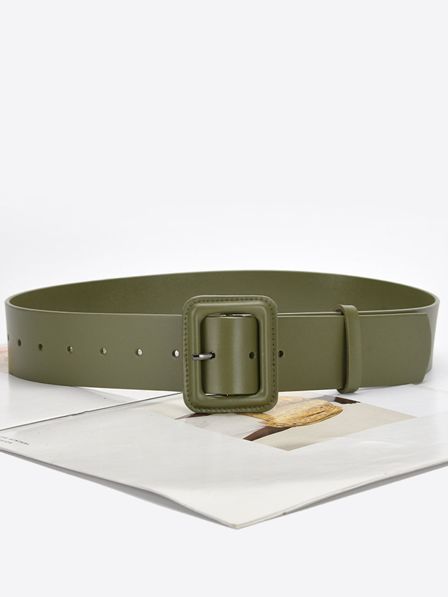 Women's Fashion Imitation Leather Solid Color Square Belt MDA0155H9Y