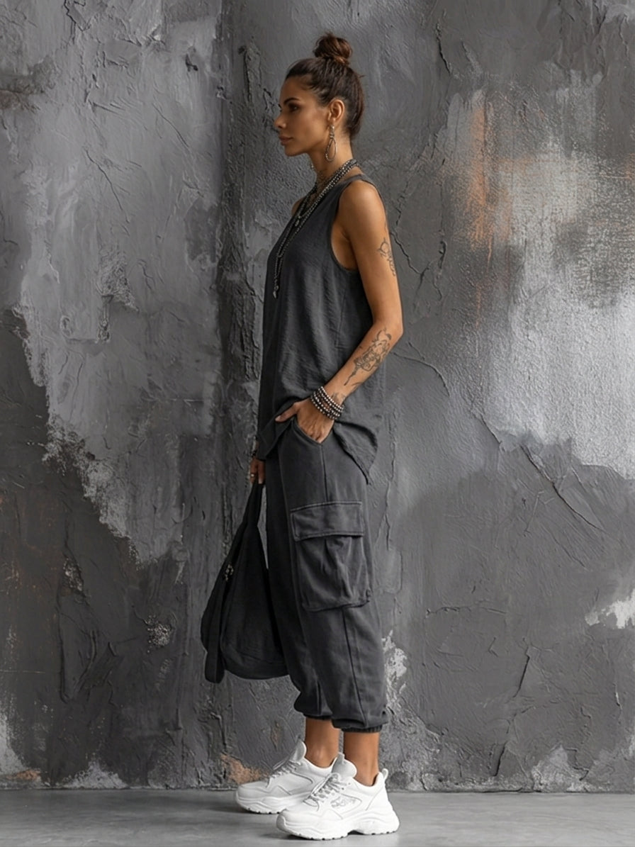 Women's Utility Casual Cotton Blend Cargo Pants MDZ2844D8GMJ