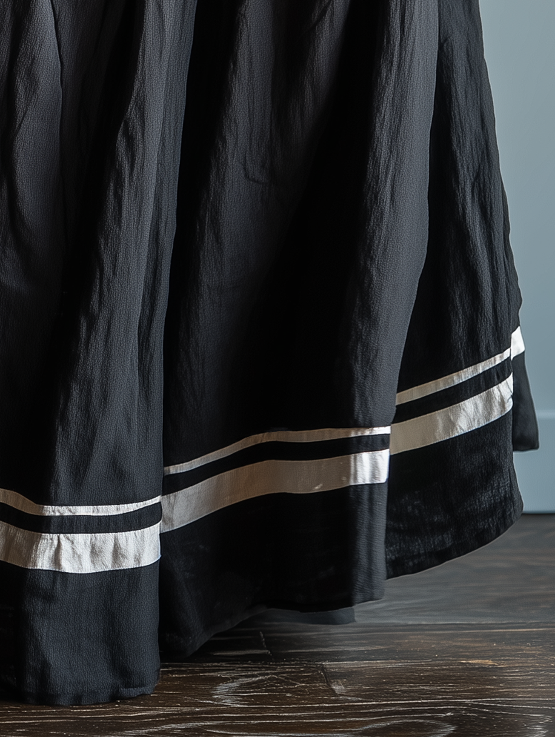 Women's Minimalist Linen-Blend Long Skirt With Contrast Piping MDZ1286E7Y