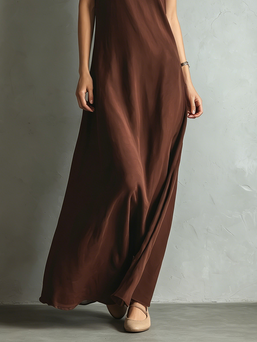Women's Cotton-Blend Slim-Fit Spaghetti-Strap Maxi Dress MDZ0219F7ZJW