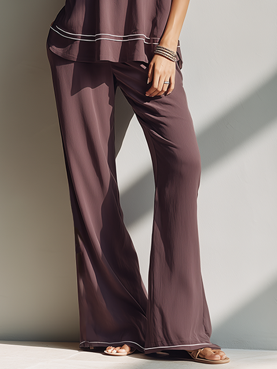 Women's Linen-Blend Camisole And Wide-Leg Pants Set MDZ2218F9ZRK