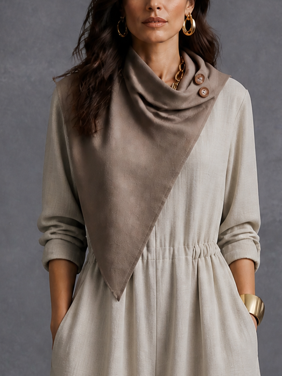 Women's Utility Casual Cowl-Neck Cargo Jumpsuit MDZ1044H2GMJ