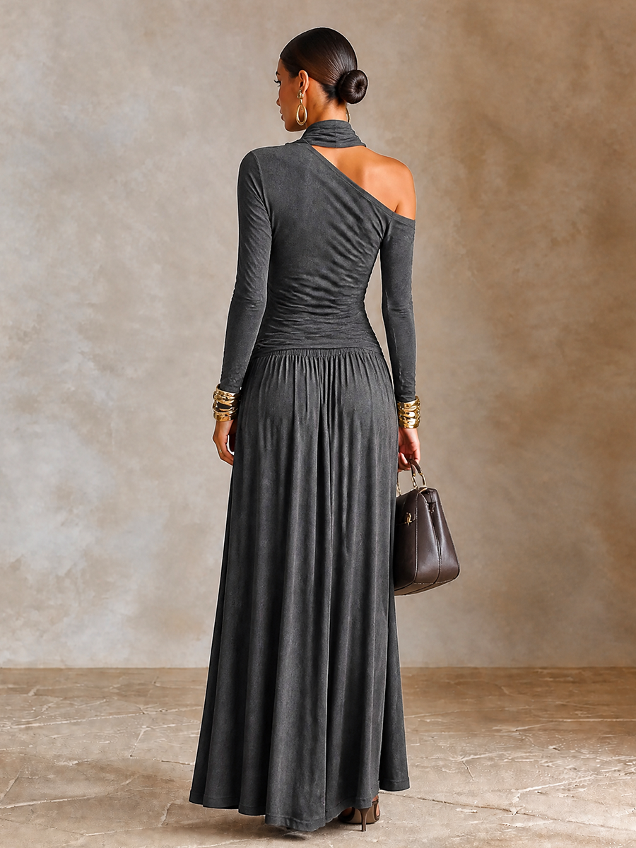 vacation maxi dress with sleeves Women's Asymmetric Off‑Shoulder Long Sleeve MDZ118 – Modesees PLEASE NOTE Talla:00 Ferro Aldo Men's 19396 JS10115