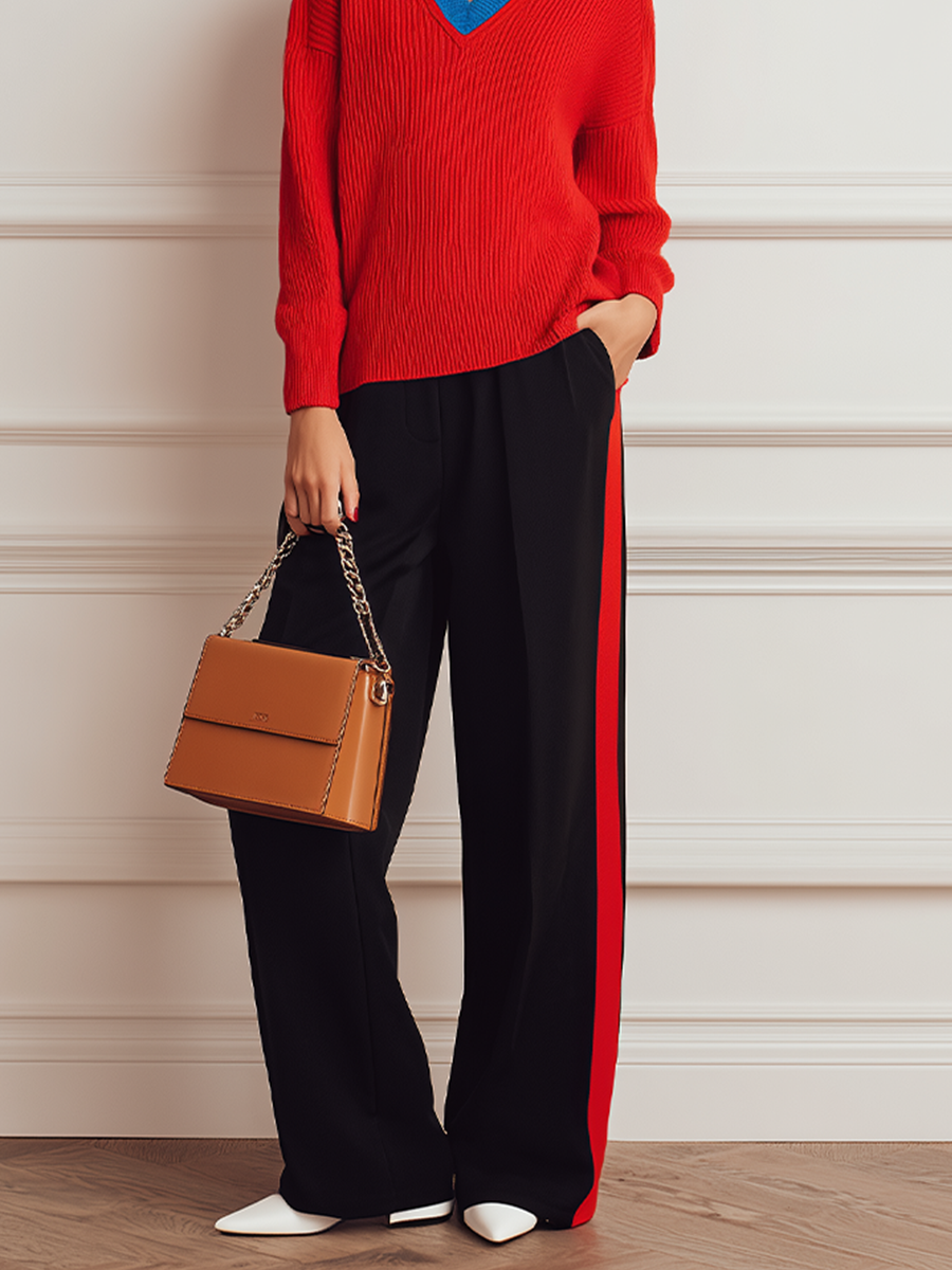 Women's Polo Collar Knit Outfit Business Casual MDZ1735H2LYL