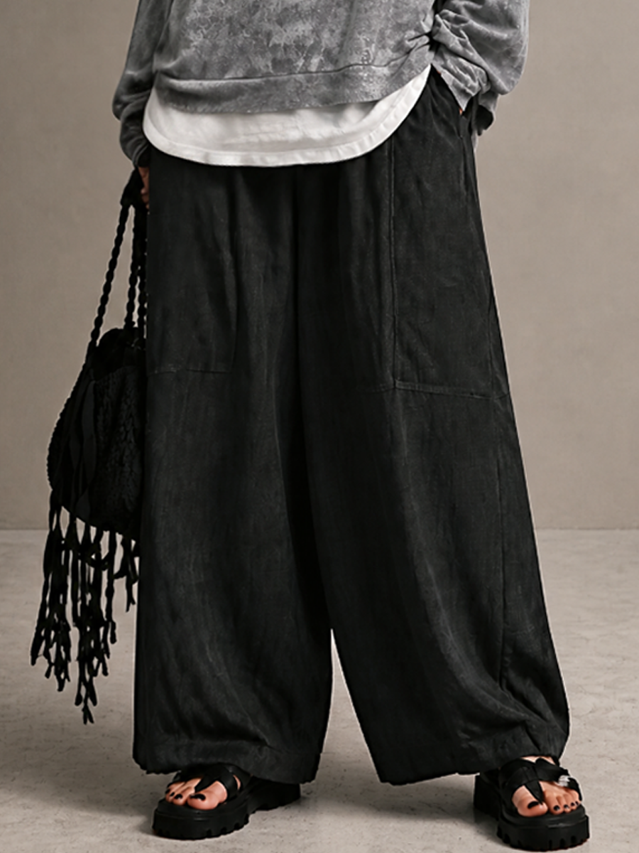 Women's Casual Washed-Finish Sweatshirt And Pants Set MDZ1877H2GMJ