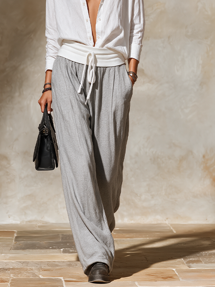 Women's Linen Resort Two‑Piece Set MDZ2804H8LYL