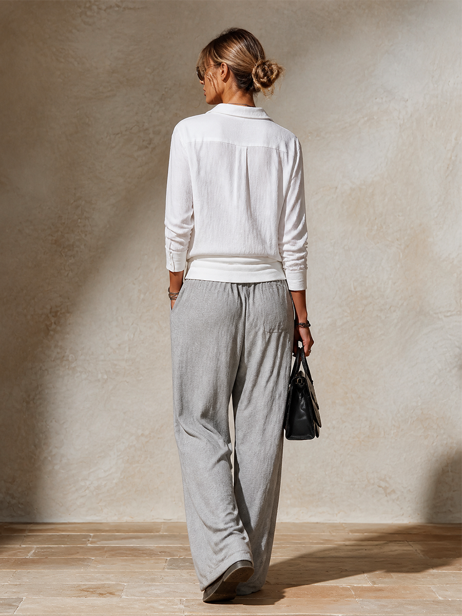 Women's Linen Resort Two‑Piece Set MDZ2804H8LYL