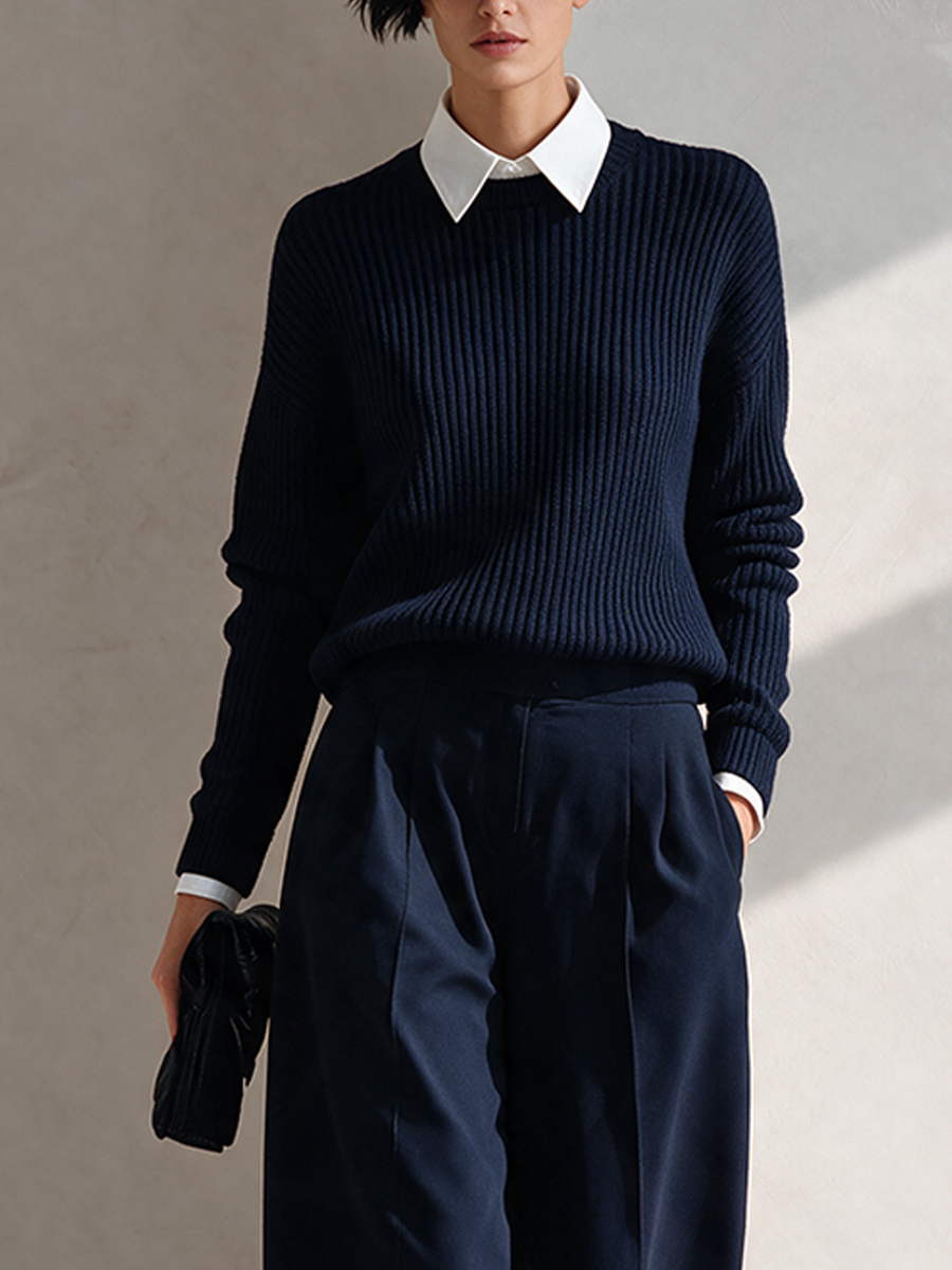 Women's Faux-Layered Knit Top & Trouser Set MDZ0292I2ZRK