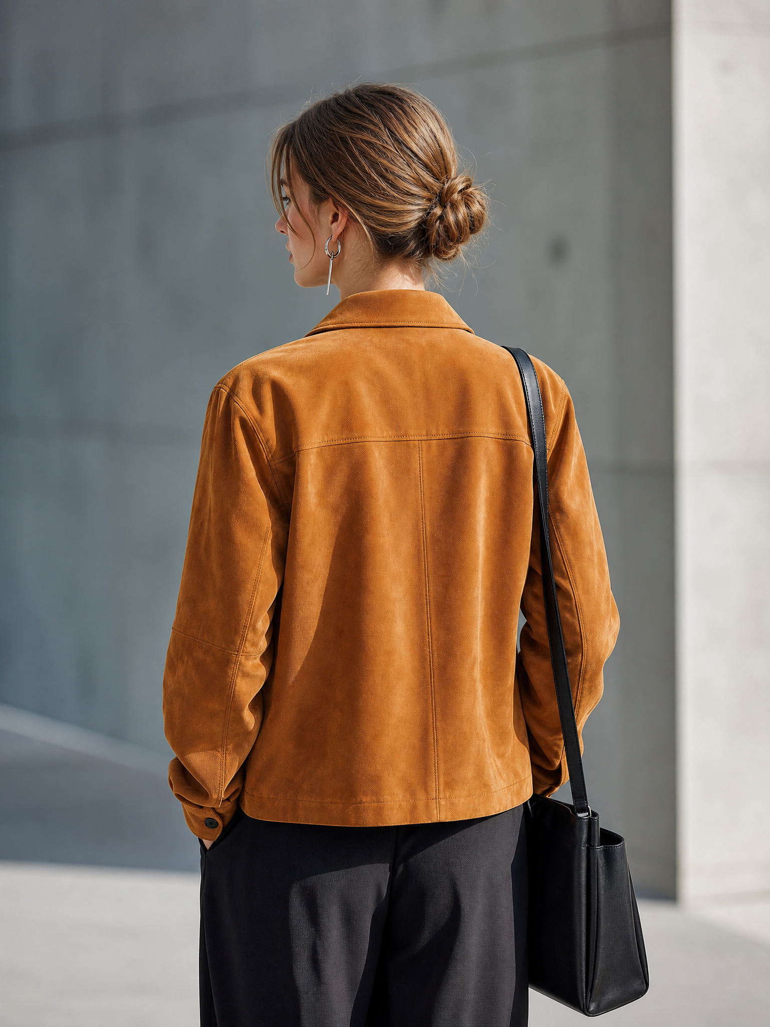 Women's Floral Embroidered Button Front Brown Jacket MDZ0758I8YZJ