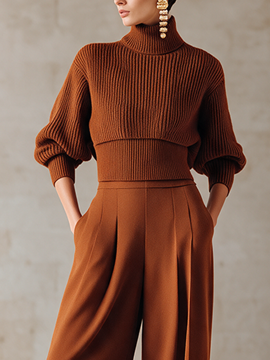 Women’s Casual Caramel Knit Sweater