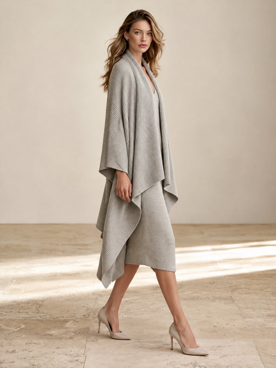 Women's Light Gray Knit Cardigan