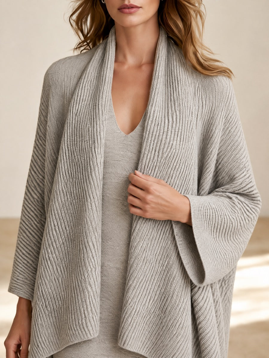 Women's Light Gray Knit Cardigan
