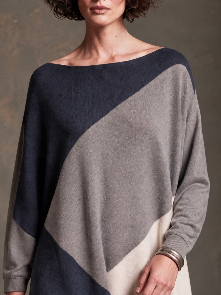 Women's Color-Block Knit Maxi Dress