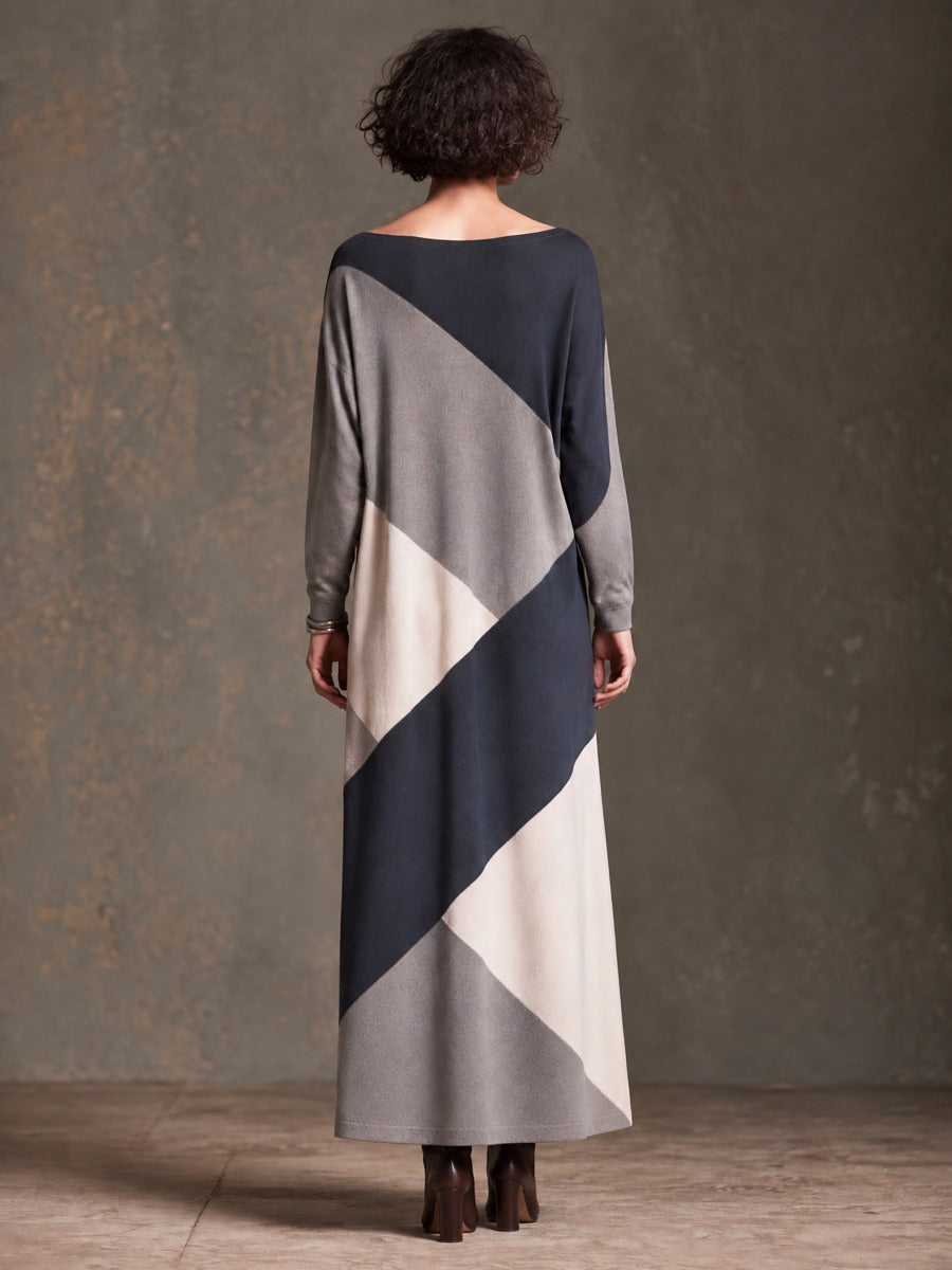 Women's Color-Block Knit Maxi Dress