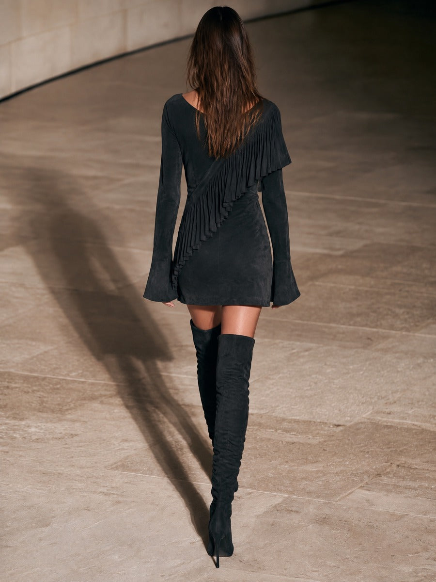 Women's Flare Sleeve Cocktail Mini Dress