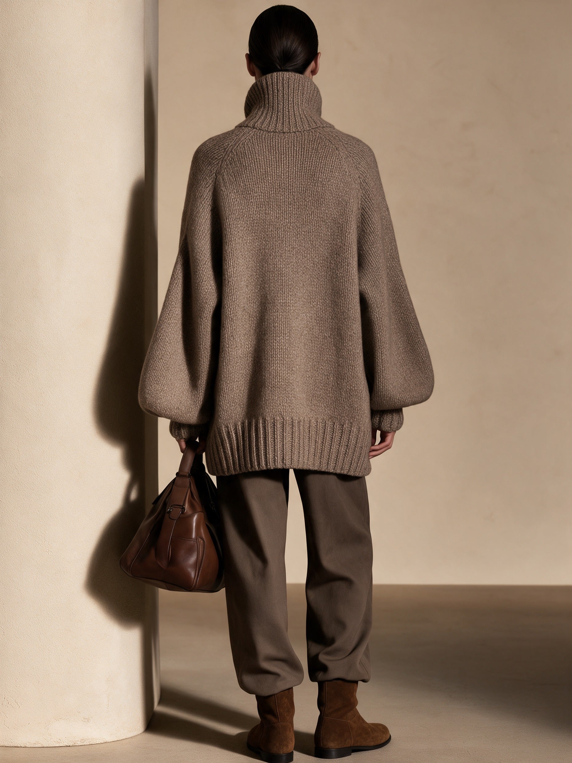 Women's Oversized Toggle-Front Knit Cardigan