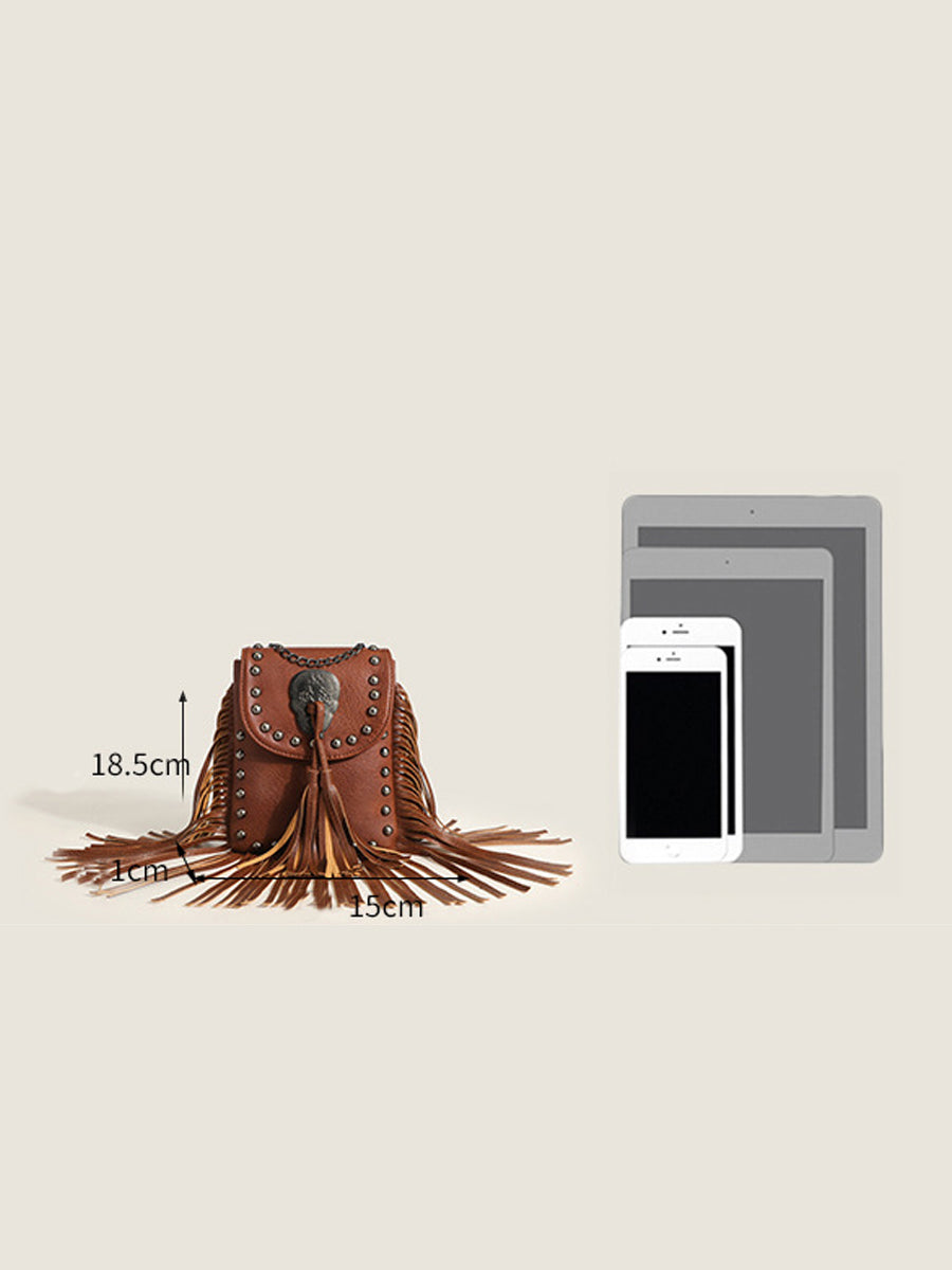 Women's Fashion Western Cowboy Style Tassel Bag MDA0878H9Y