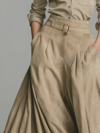 Women's Romantic And Elegant Blouse And High-Waisted Skirt Suit MDA0405K5AN