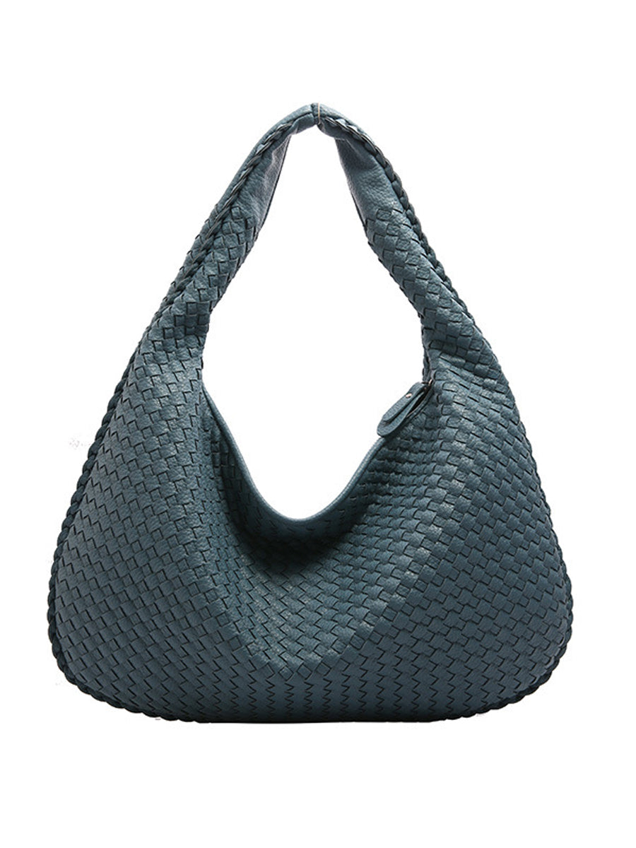 Women's Fashionable Leather Woven Bag MDA0844H2Y
