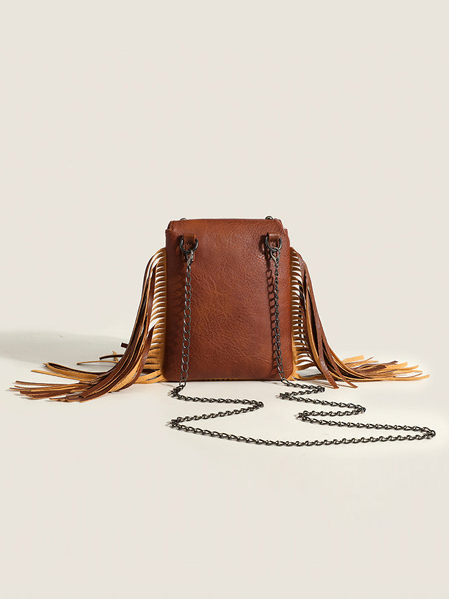 Women's Fashion Western Cowboy Style Tassel Bag MDA0878H9Y