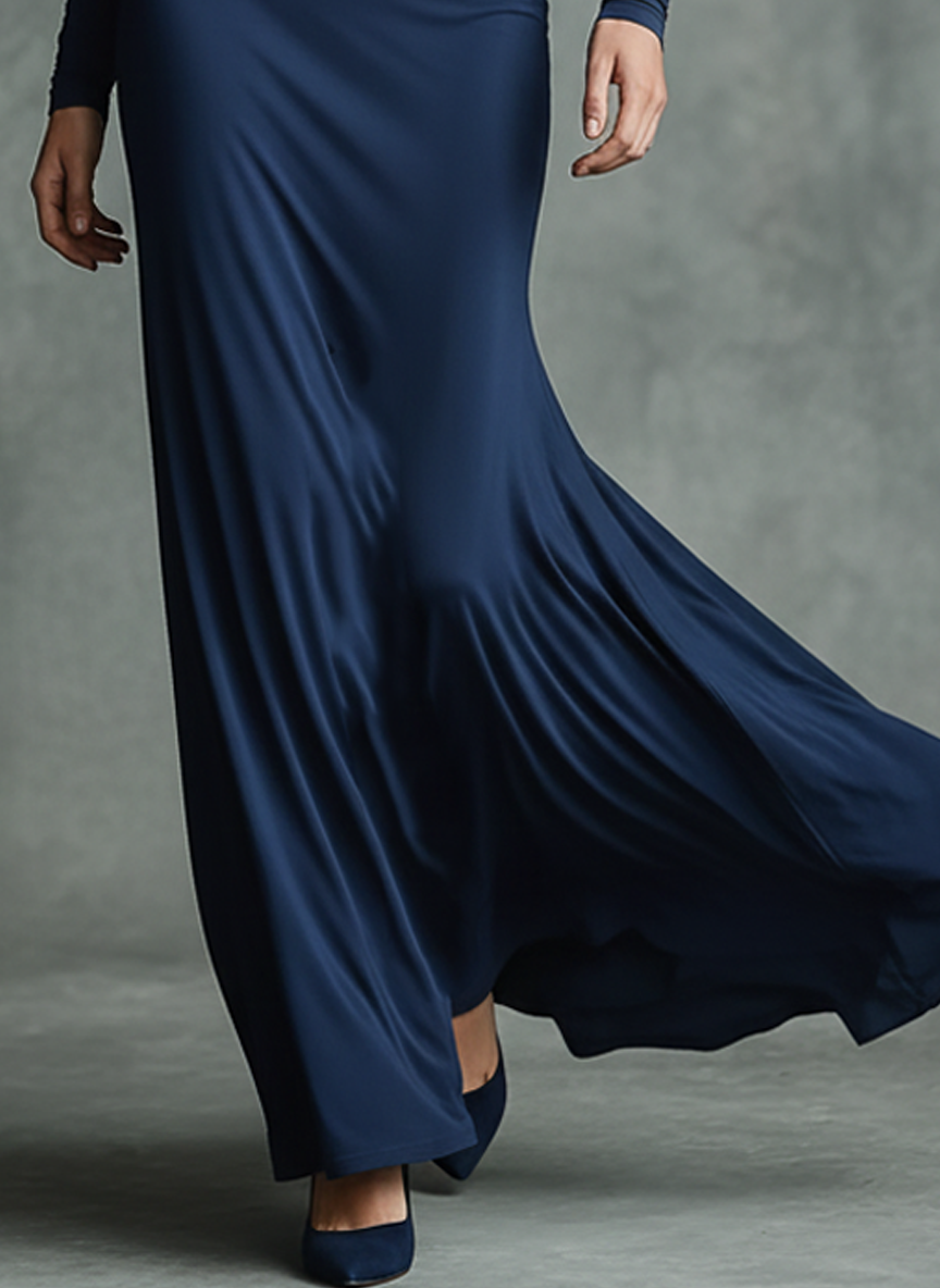 Women's Stretch Fabric Boat Neck Party Maxi Dress MDA3021J9Y