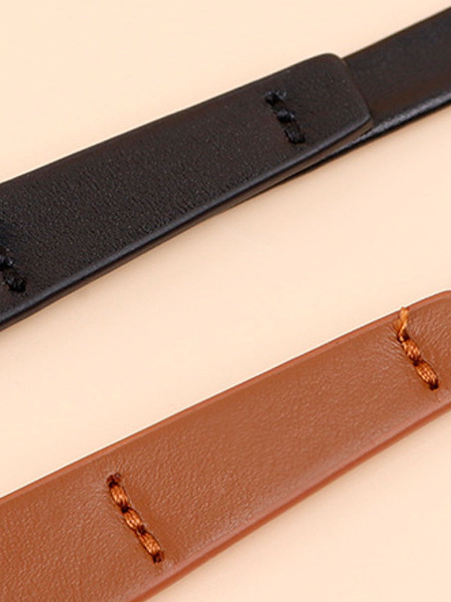 Women's Fashion Imitation Leather Tie Band Wide Belt MDA0120H1Y