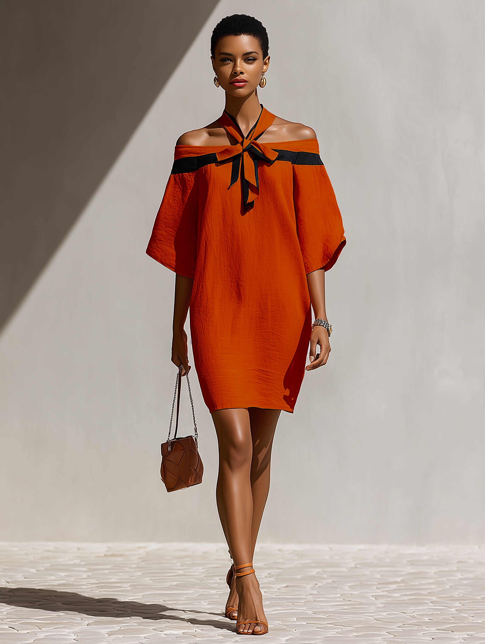 orange off the shoulder mini dress Zabbarra Off The Shoulder Mini Dress | Orange | Womens