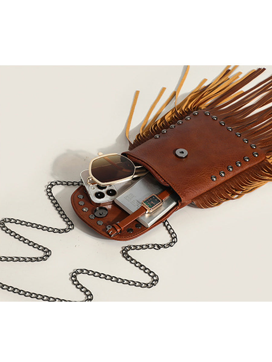 Women's Fashion Western Cowboy Style Tassel Bag MDA0878H9Y