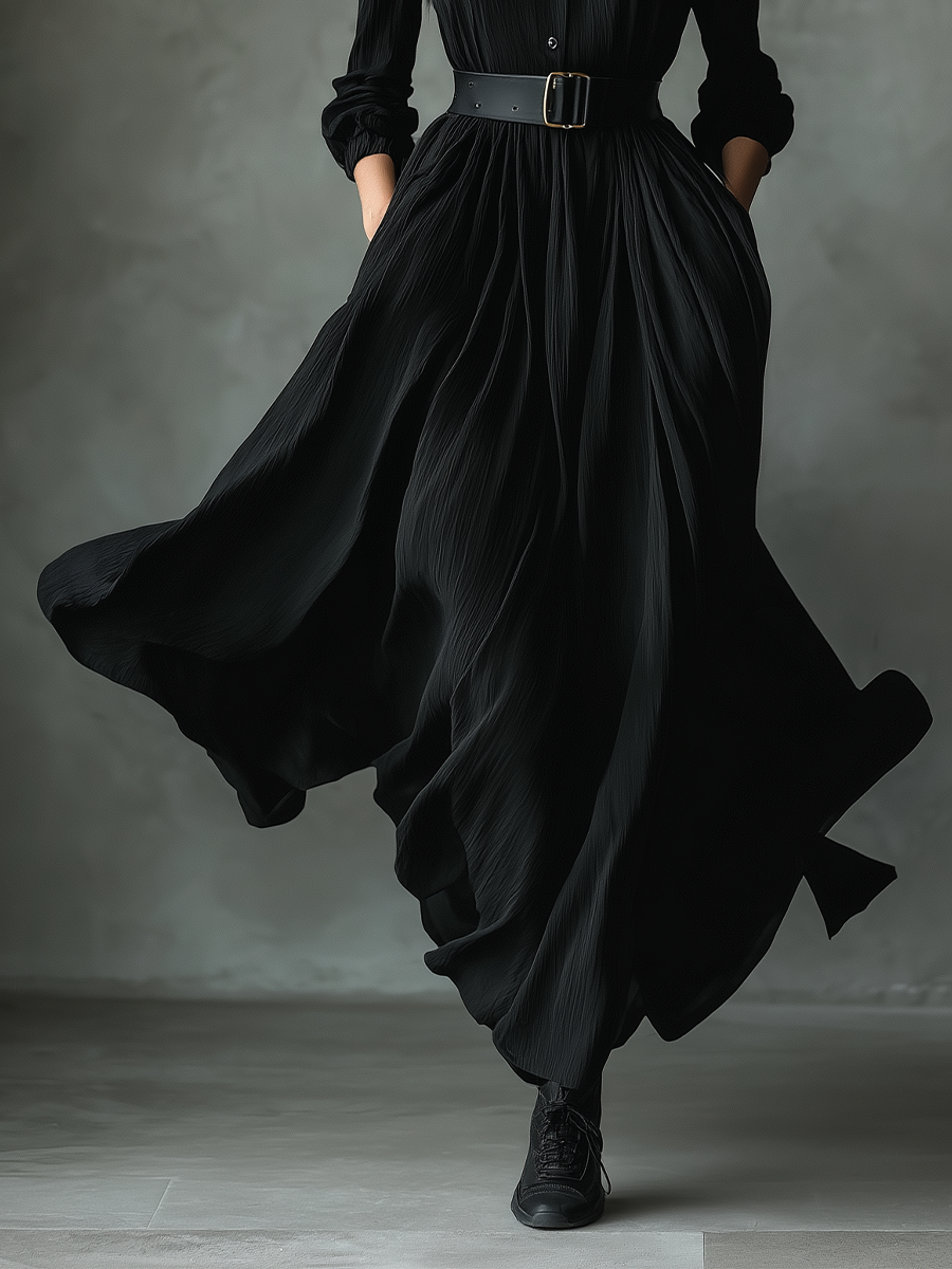 black vintage maxi dress Black Vintage Long Polka Dot Prom Dress Formal Dress