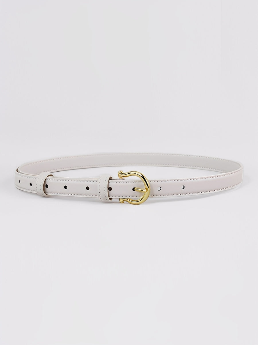 Women's Vintage Sophisticated Faux - Leather Horsebit Belt MDA0688H2I