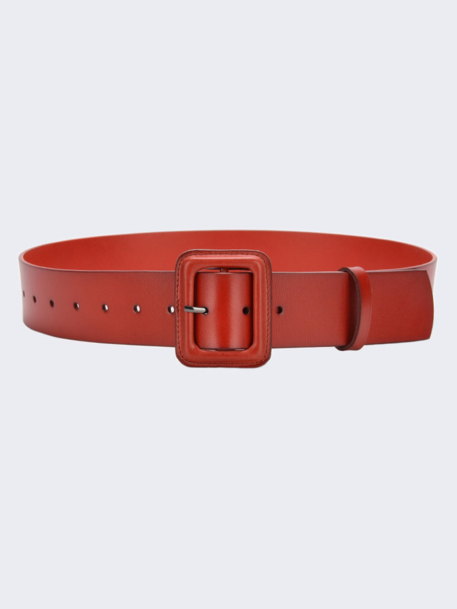 Women's Fashion Imitation Leather Solid Color Square Belt MDA0155H9Y