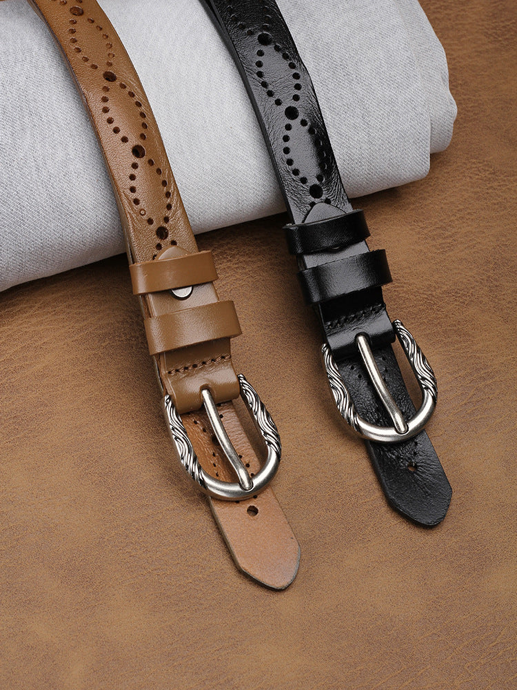Women's Fashion Hollow Imitation Leather Belt MDA0106H8Y