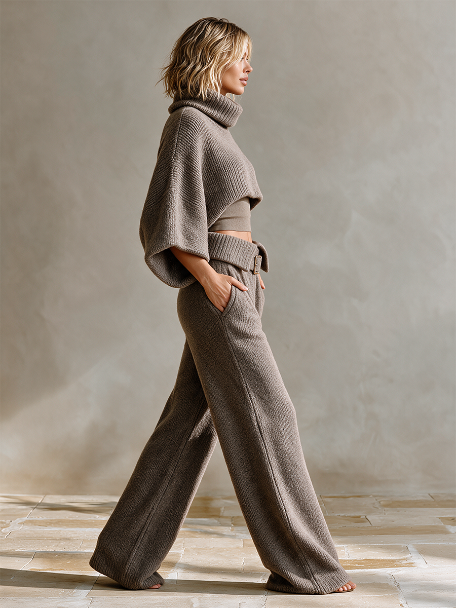 Women's Knit Casual Two‑Piece Set MDZ2808H2LYL