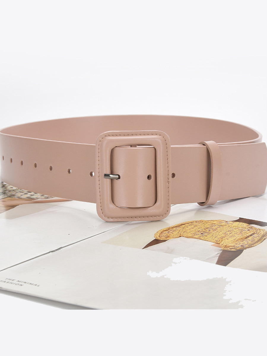 Women's Fashion Imitation Leather Solid Color Square Belt MDA0155H9Y