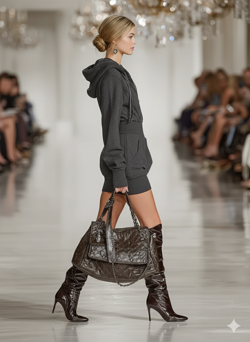 Women's Minimalist Sports Hooded Waist Mini Dress MDA1137J4Y