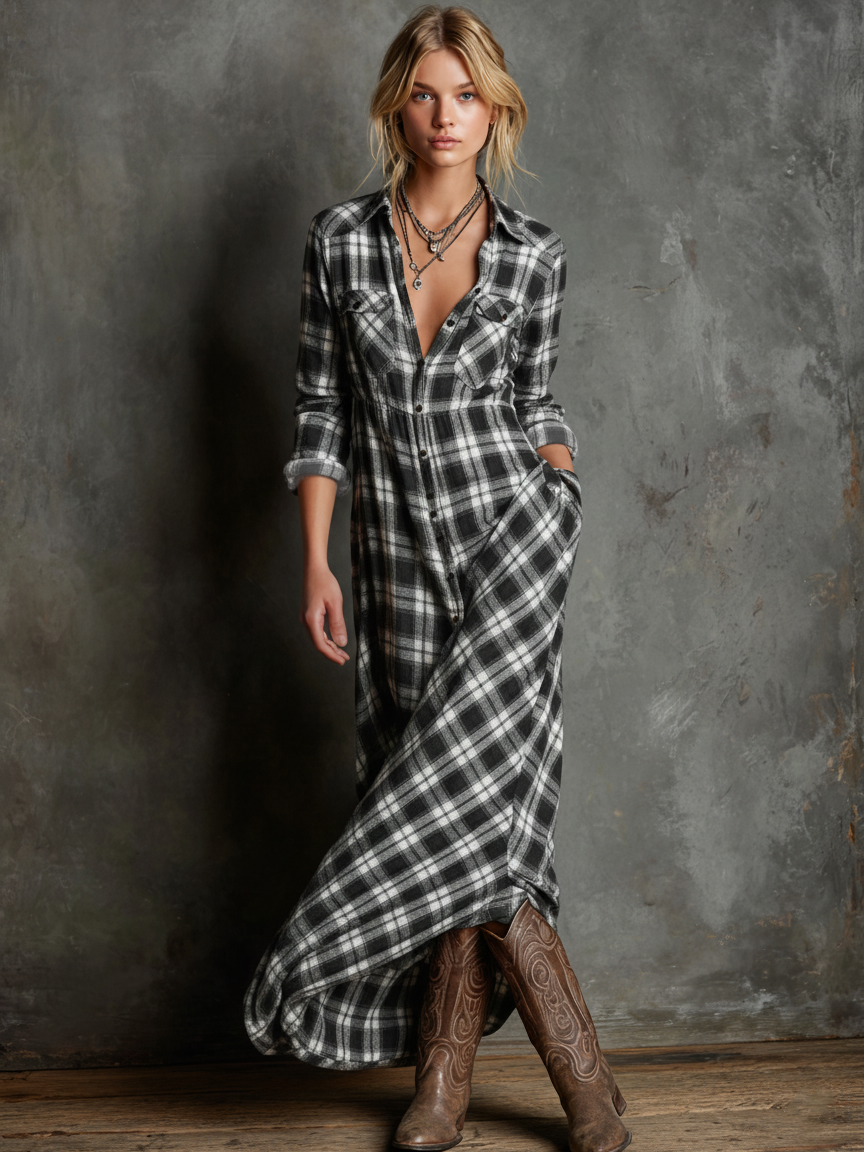 ladies plaid shirt dress aihuajie Women's Long Sleeve Button Down Casual Flannel Dress Oversized Blouse Dresses (B1,S) at Amazon Women's Clothing store 100% Cotton Wash Toad & Co Women's Re-Form