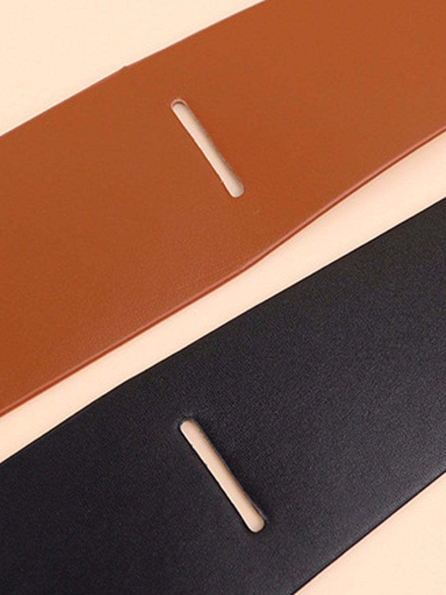 Women's Fashion Imitation Leather Tie Band Wide Belt MDA0120H1Y