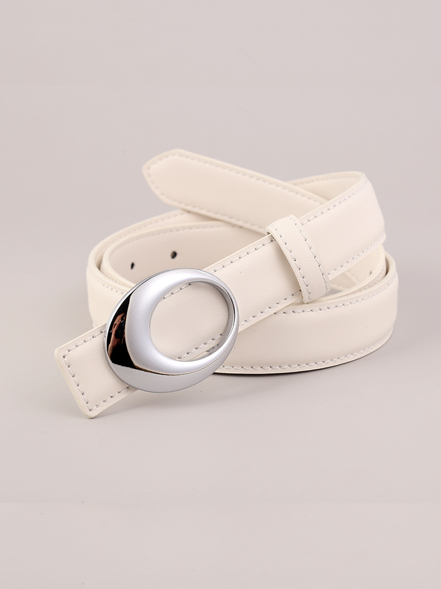 Women's Retro Silver Arc Buckle All-match Belt MDA0999J2T