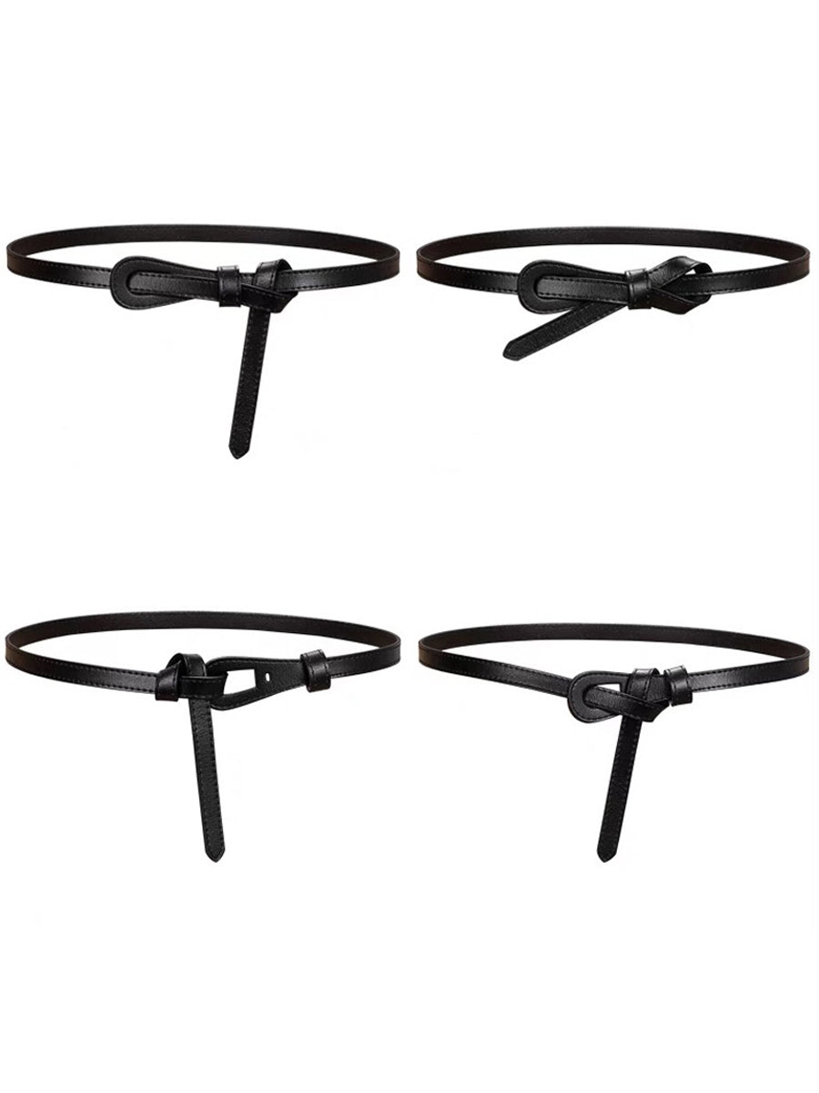 Women's Fashionable Imitation Leather Thin Belt MDA0175H2Y