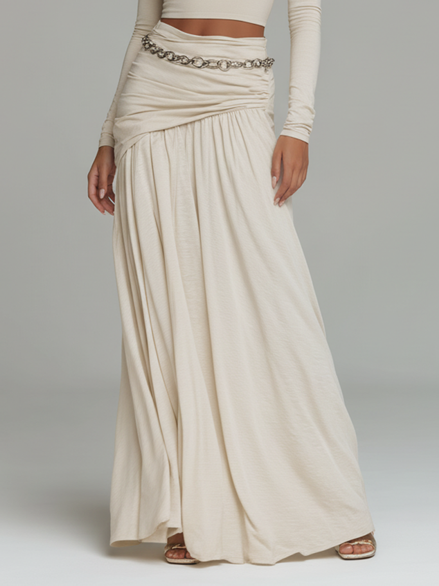 Women's Minimalist Fitted T-shirt And Skirt Set MDA1566L1Y