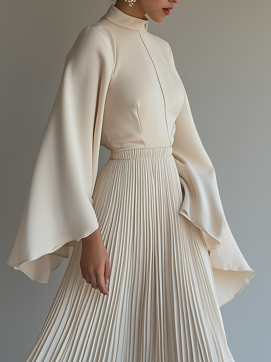 Women's Elegant Pleated Maxi Dress MDA2361G2T