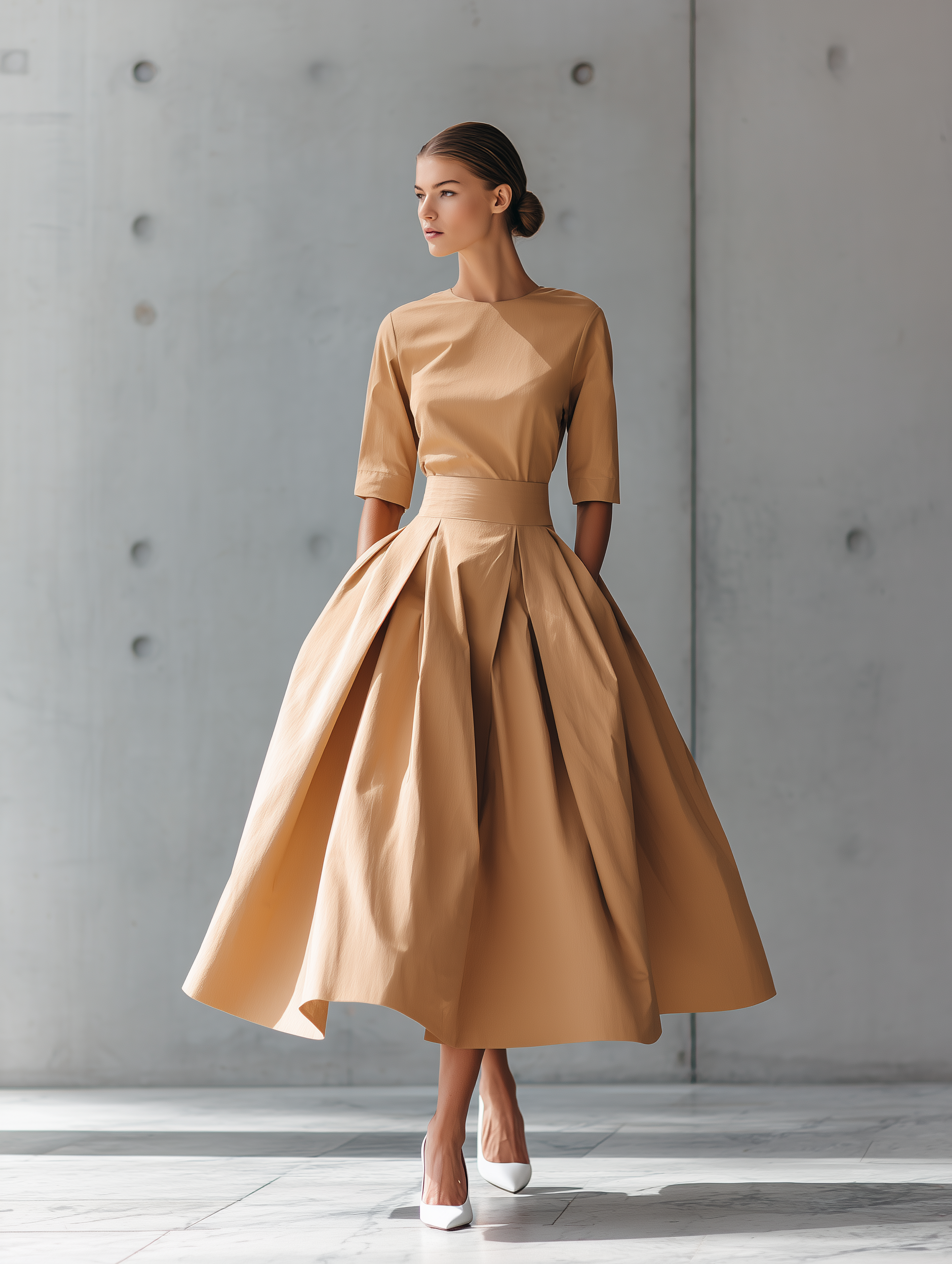 Women's Structured Cotton-Blend Maxi Dress MDA2258G9T