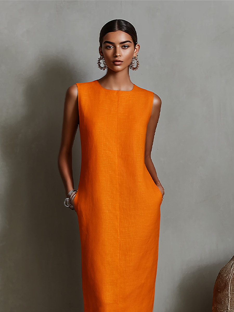 orange shift dresses Orange Shift Dress Outfit